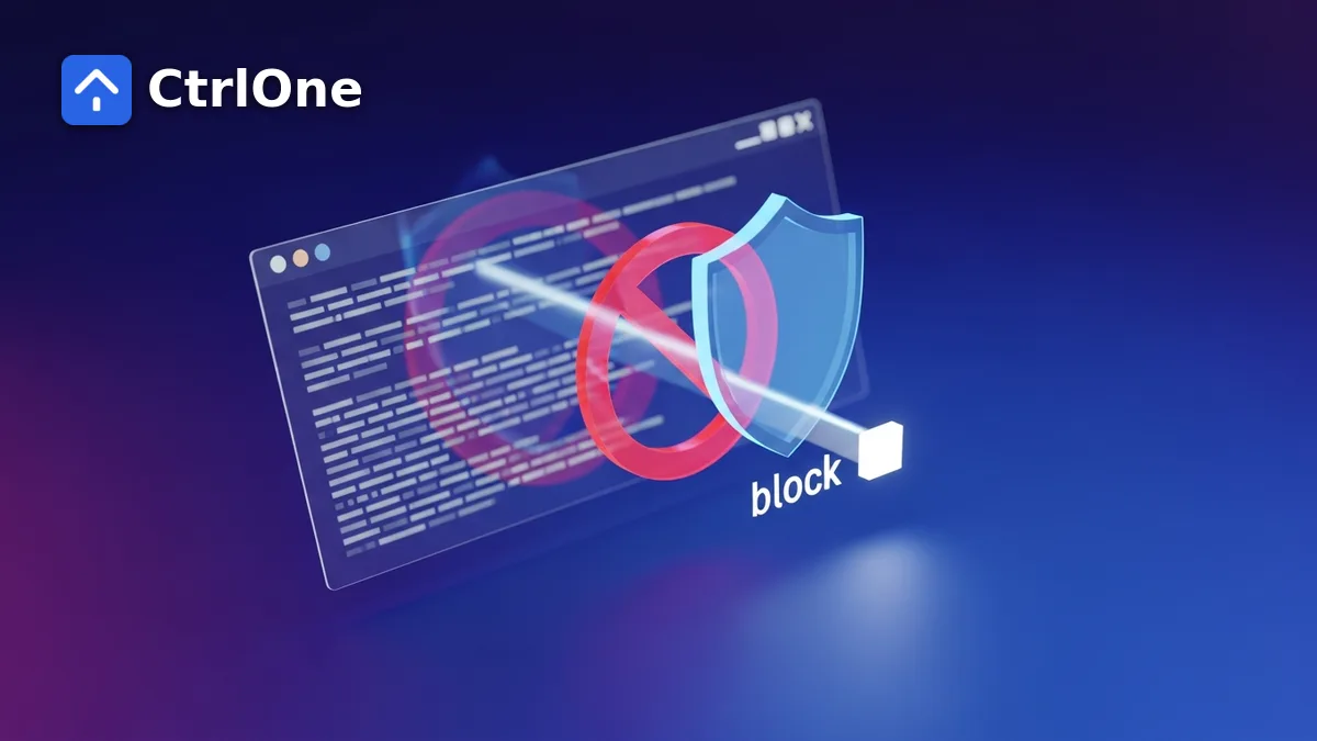 Blocking Command Prompt and PowerShell with restrictions in corporate networks - CtrlOne blog illustration