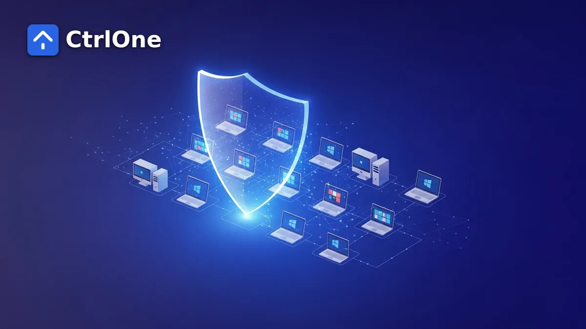 Endpoint protection solution securing a business Windows fleet - CtrlOne blog illustration